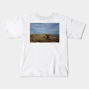 Whitby Piers Kids T-Shirt